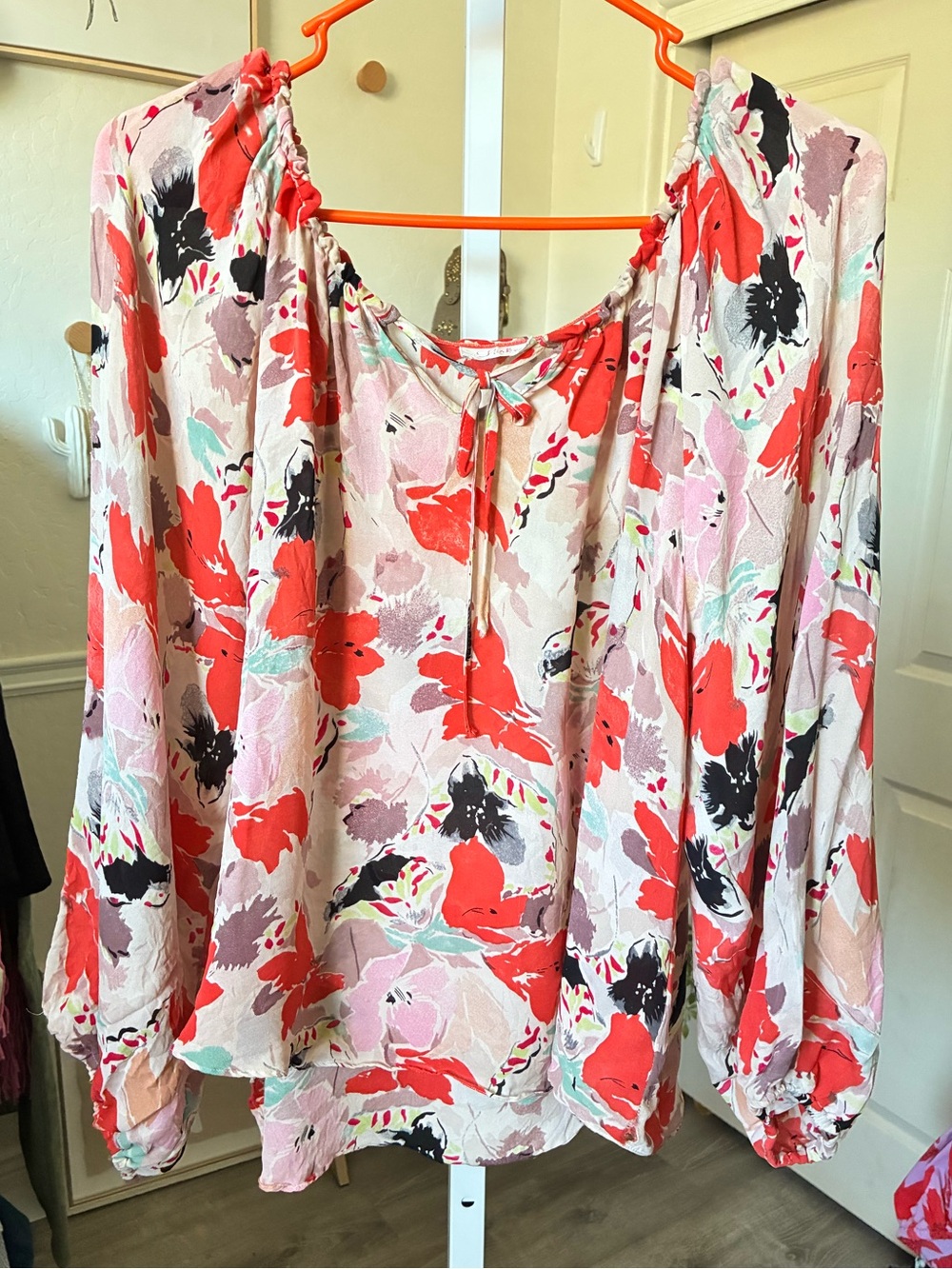 100% silk Parker flowy cottagecore Blouse